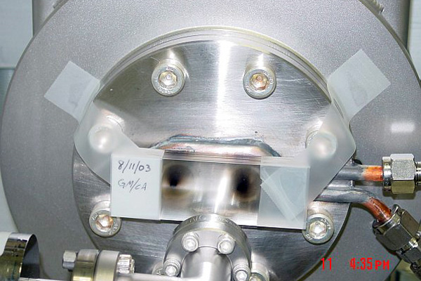 FOE commissioning for the GM/CA CAT beamlines (August, 2003). Control burn for the History. 